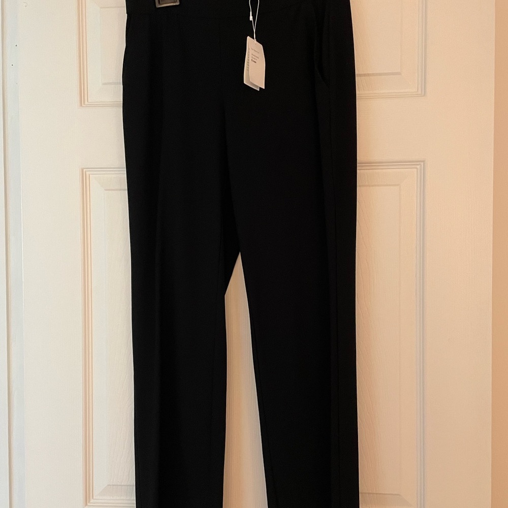 Eileen Fisher Crepe Pants XSMALL Black with pockets Brand new with tags